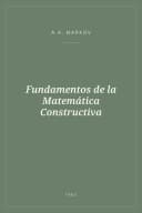 Portada de Fundamentos de la Matemática Constructiva