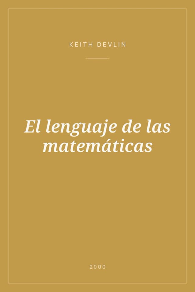 Portada de El lenguaje de las matemáticas