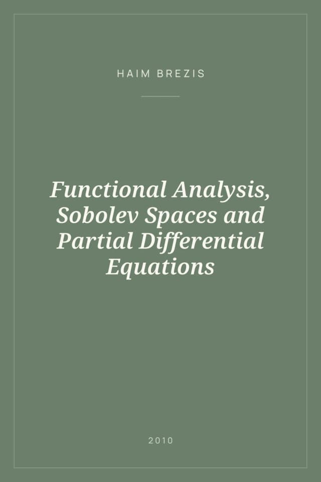 Portada de Functional Analysis, Sobolev Spaces and Partial Differential Equations