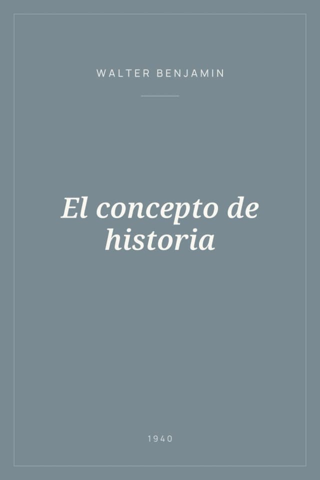 Portada de El concepto de historia