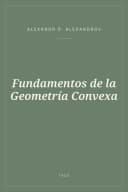 Portada de Fundamentos de la Geometría Convexa