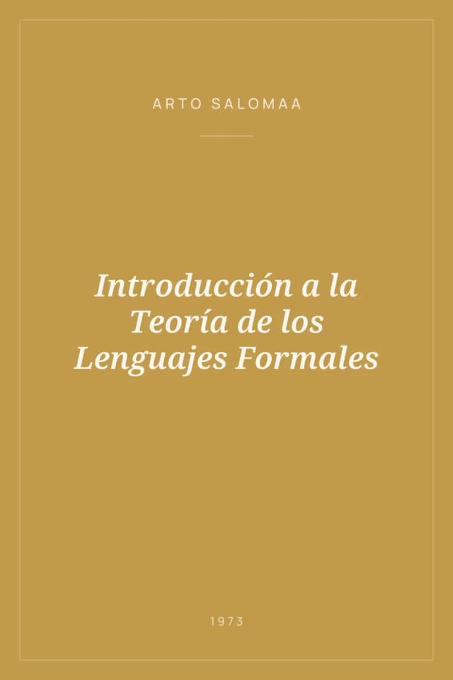 Portada de Introducción a la Teoría de los Lenguajes Formales
