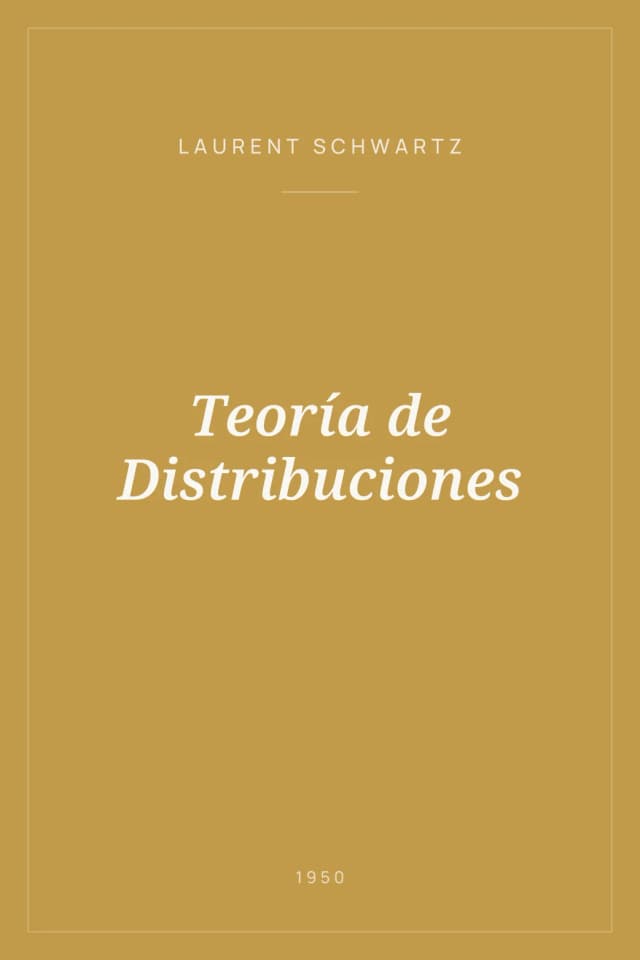 Portada de Teoría de Distribuciones