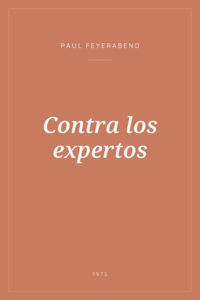 Portada de Contra los expertos