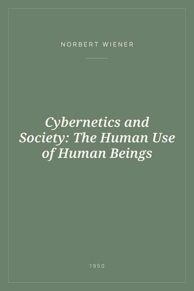 Portada de Cybernetics and Society: The Human Use of Human Beings