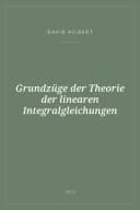 Portada de Grundzüge der Theorie der linearen Integralgleichungen