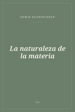 Portada de La naturaleza de la materia