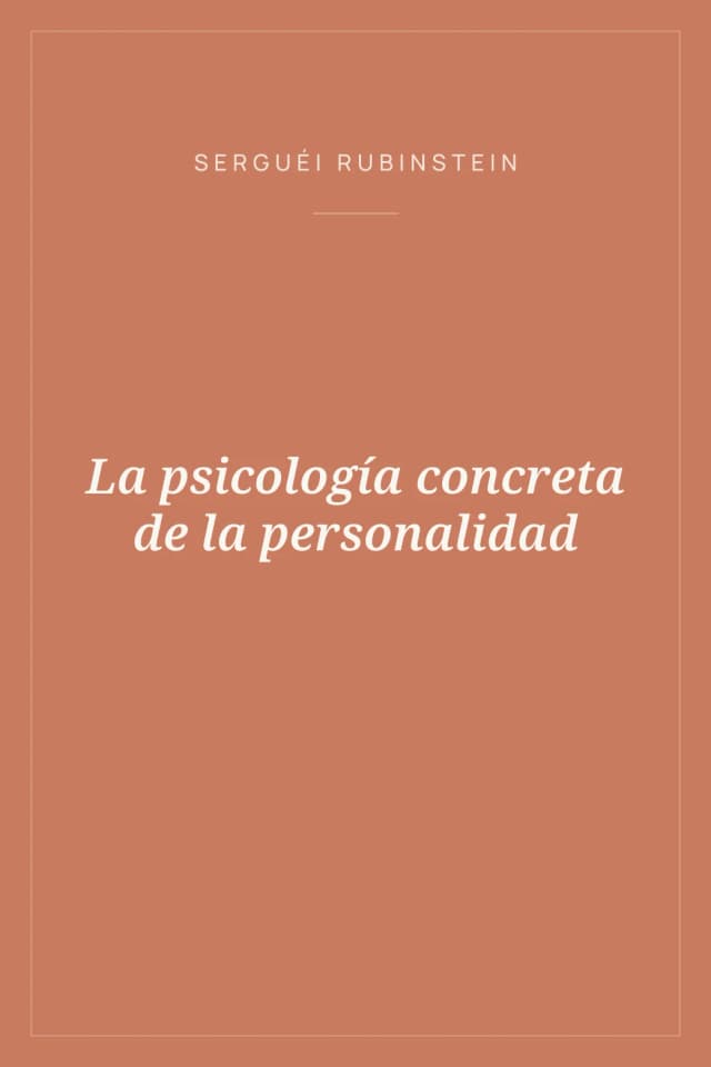 Portada de La psicología concreta de la personalidad