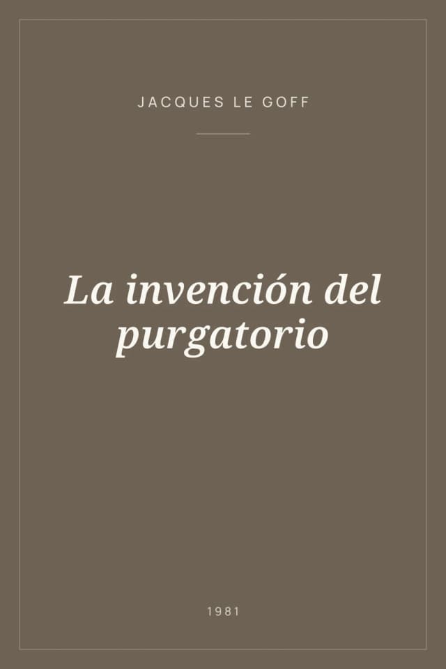 Portada de La invención del purgatorio