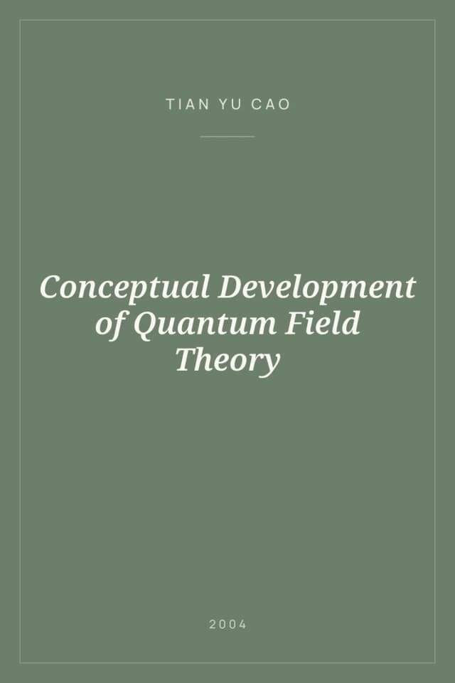 Portada de Conceptual Development of Quantum Field Theory