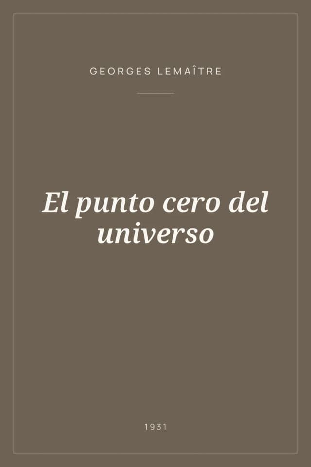 Portada de El punto cero del universo