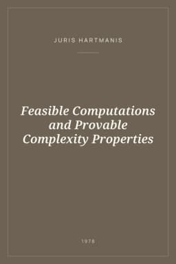 Portada de Feasible Computations and Provable Complexity Properties