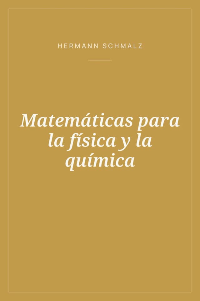 Portada de Matemáticas para la física y la química