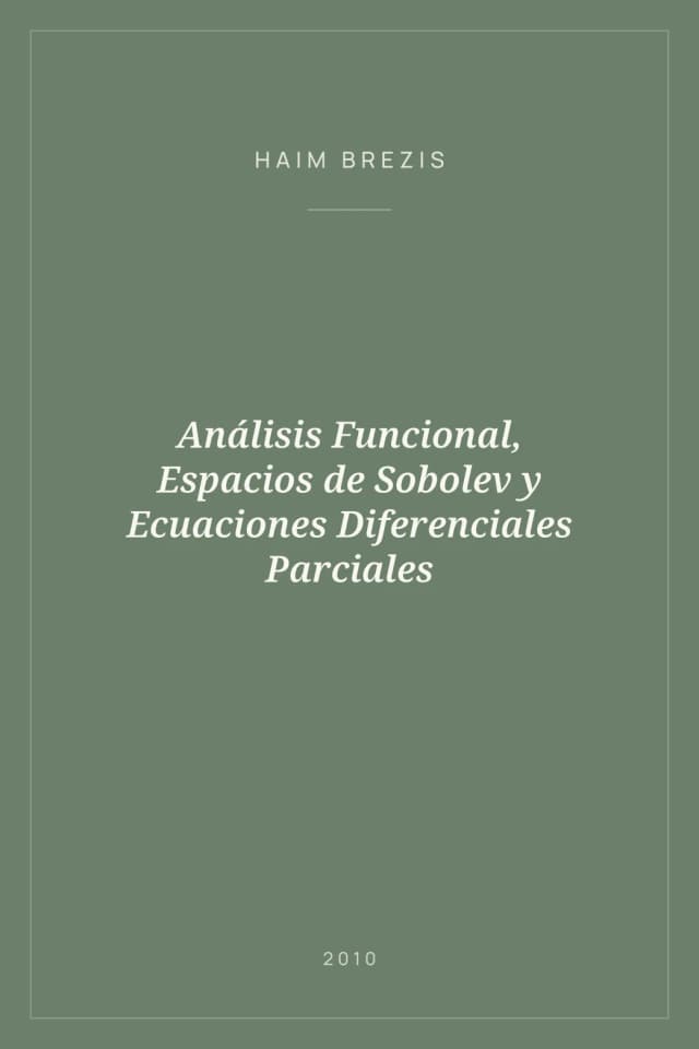 Portada de Análisis Funcional, Espacios de Sobolev y Ecuaciones Diferenciales Parciales