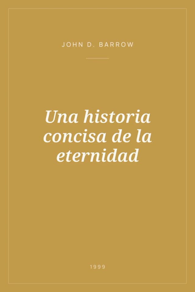 Portada de Una historia concisa de la eternidad