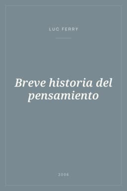 Portada de Breve historia del pensamiento