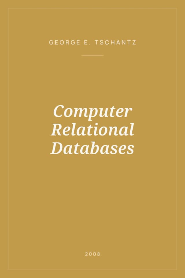 Portada de Computer Relational Databases