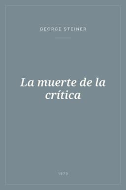 Portada de La muerte de la crítica