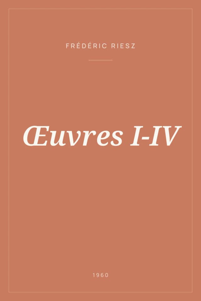 Portada de Œuvres I-IV