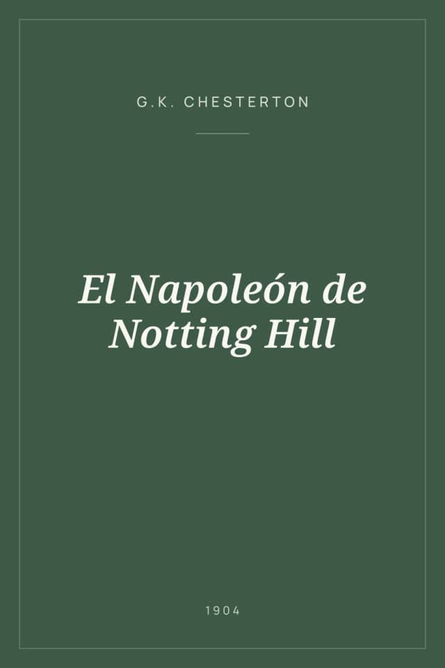 Portada de El Napoleón de Notting Hill