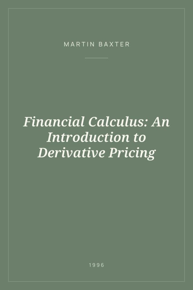 Portada de Financial Calculus: An Introduction to Derivative Pricing