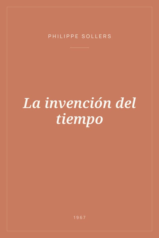 Portada de La invención del tiempo