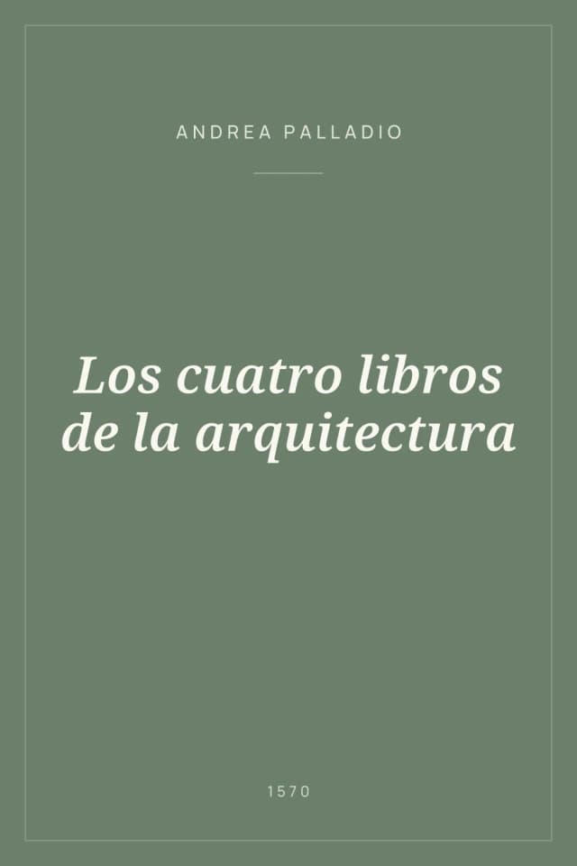 Portada de Los cuatro libros de la arquitectura