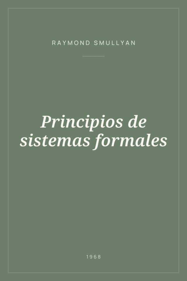 Portada de Principios de sistemas formales