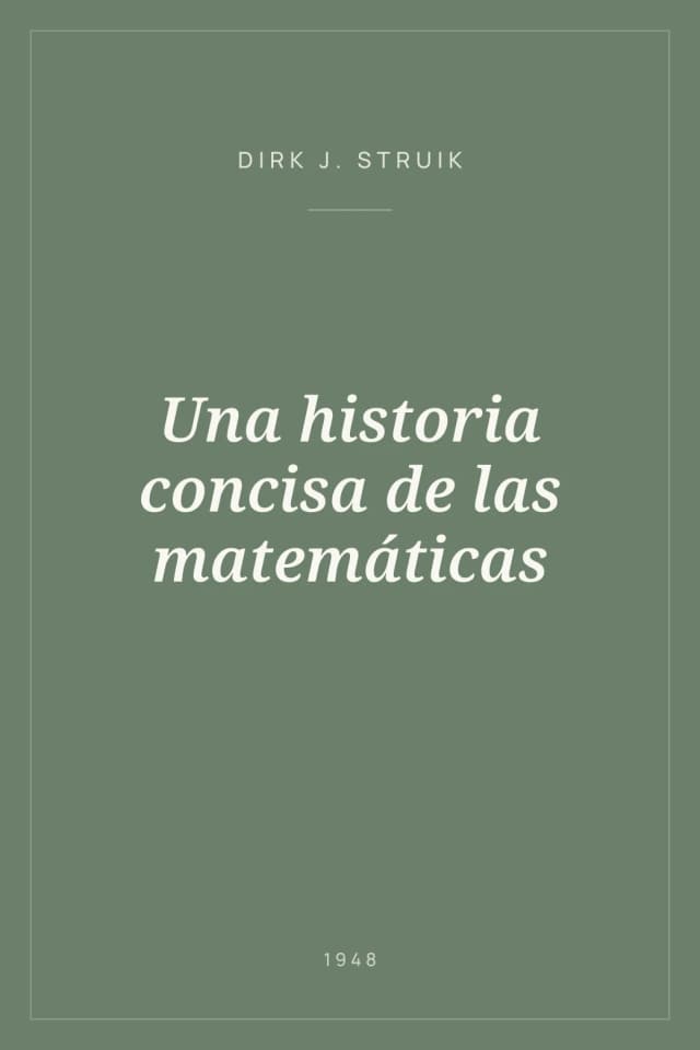 Portada de Una historia concisa de las matemáticas