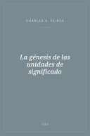 Portada de La génesis de las unidades de significado