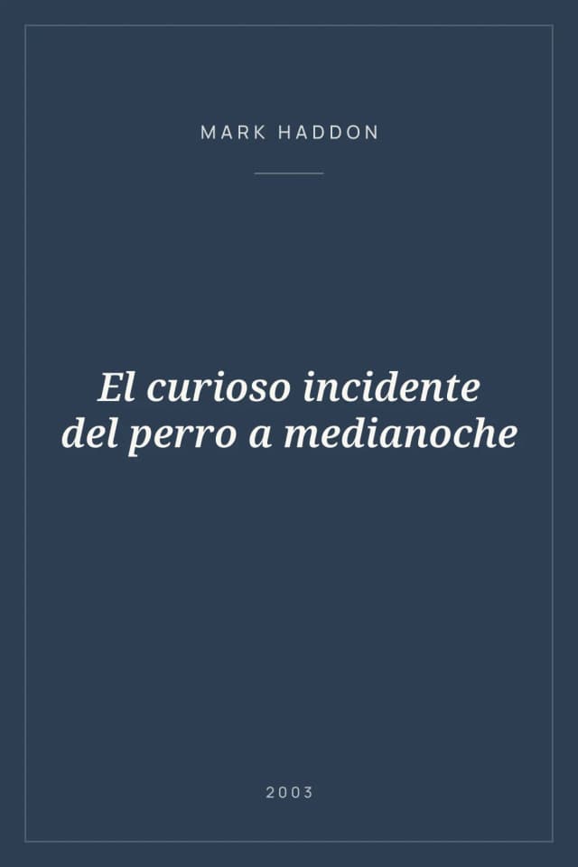 Portada de El curioso incidente del perro a medianoche