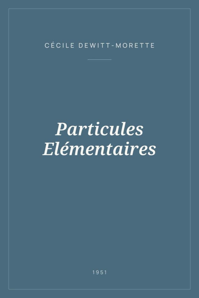 Portada de Particules Elémentaires