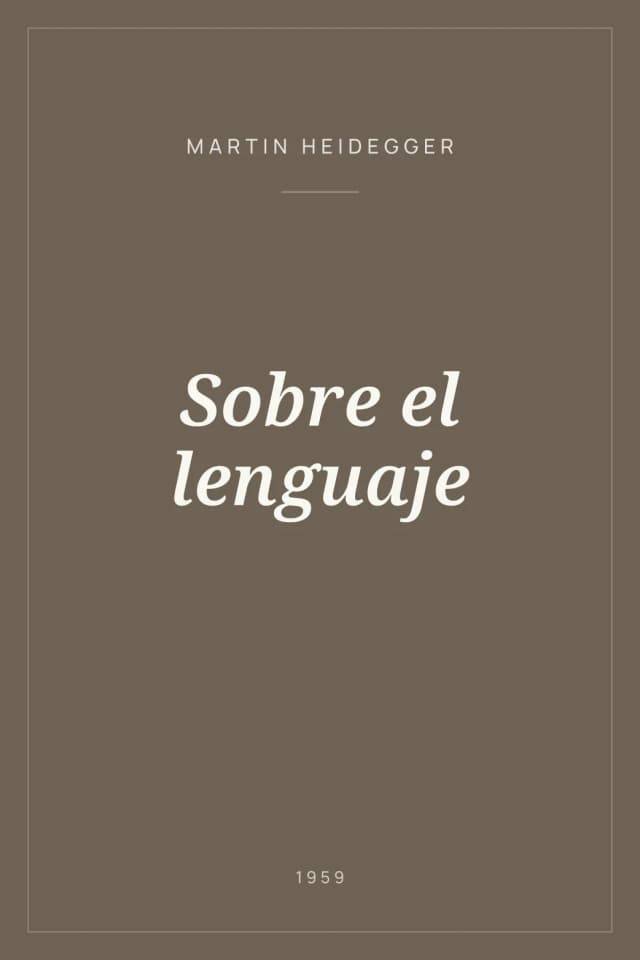 Portada de Sobre el lenguaje