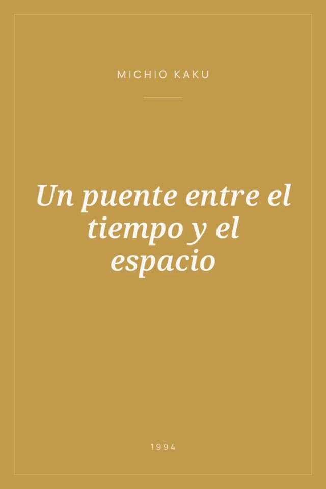 Portada de Un puente entre el tiempo y el espacio