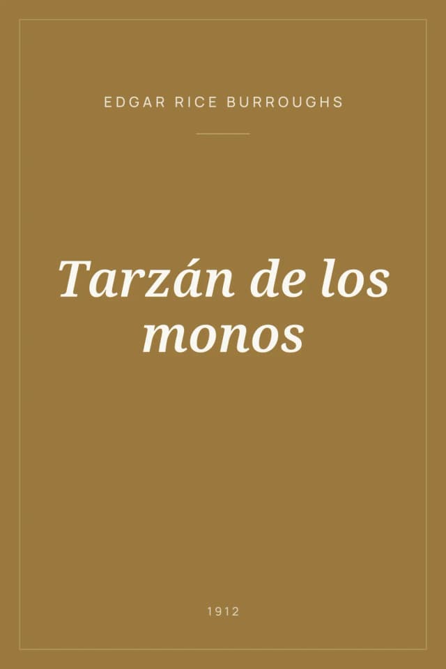 Portada de Tarzán de los monos