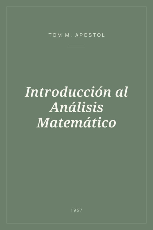 Portada de Introducción al Análisis Matemático