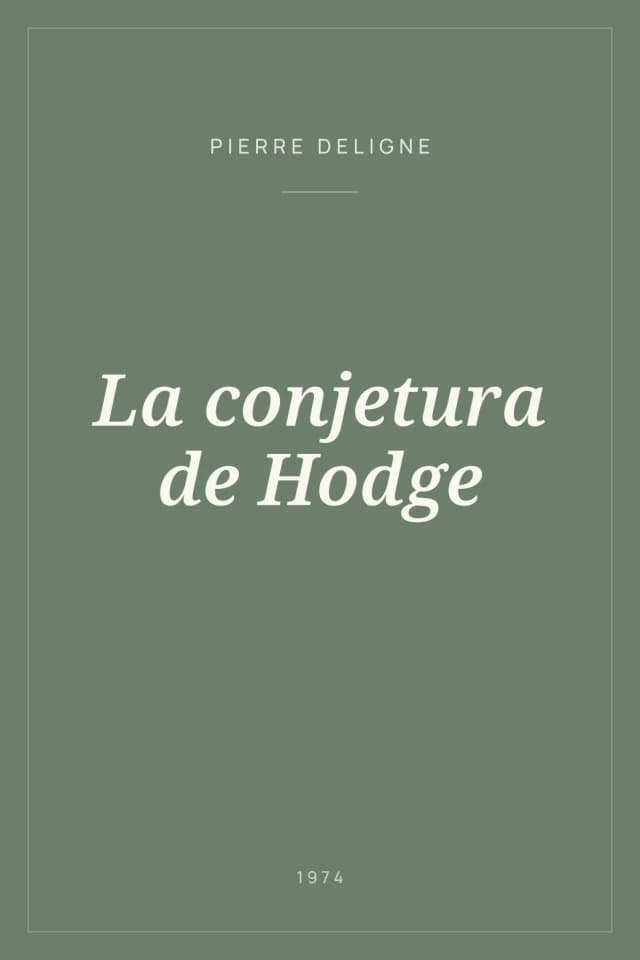 Portada de La conjetura de Hodge