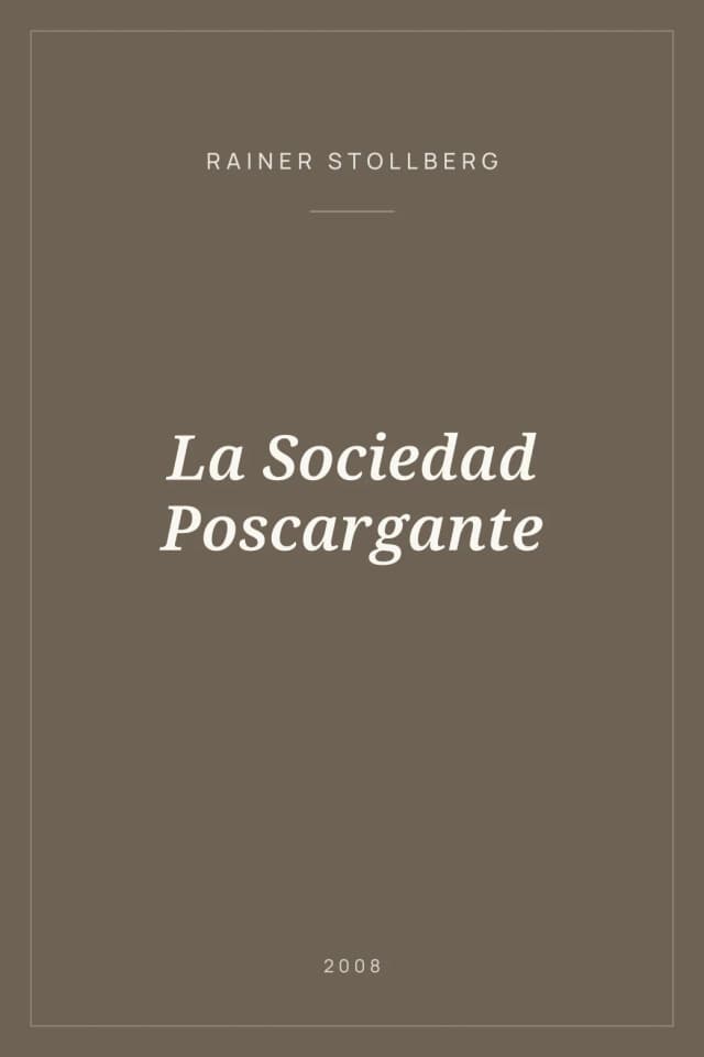 Portada de La Sociedad Poscargante