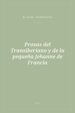 Portada de Prosas del Transiberiano y de la pequeña Jehanne de Francia