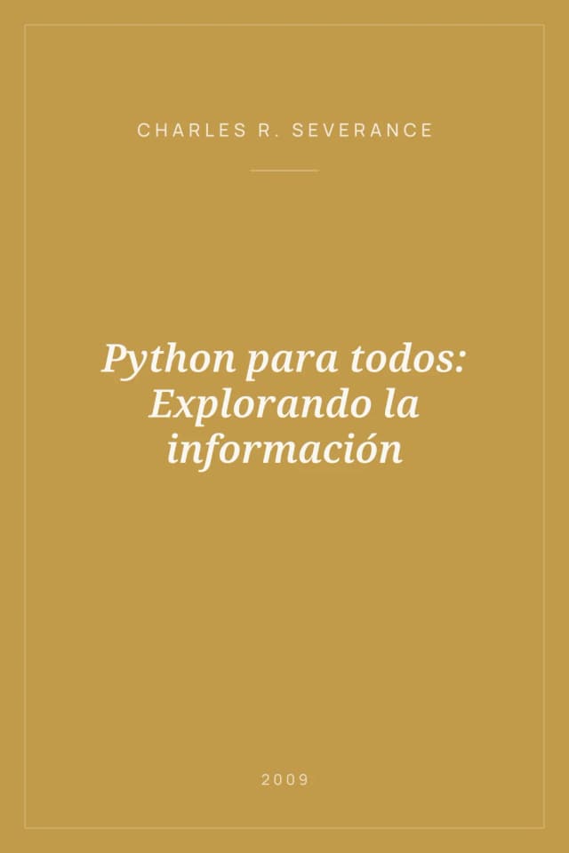 Portada de Python para todos: Explorando la información