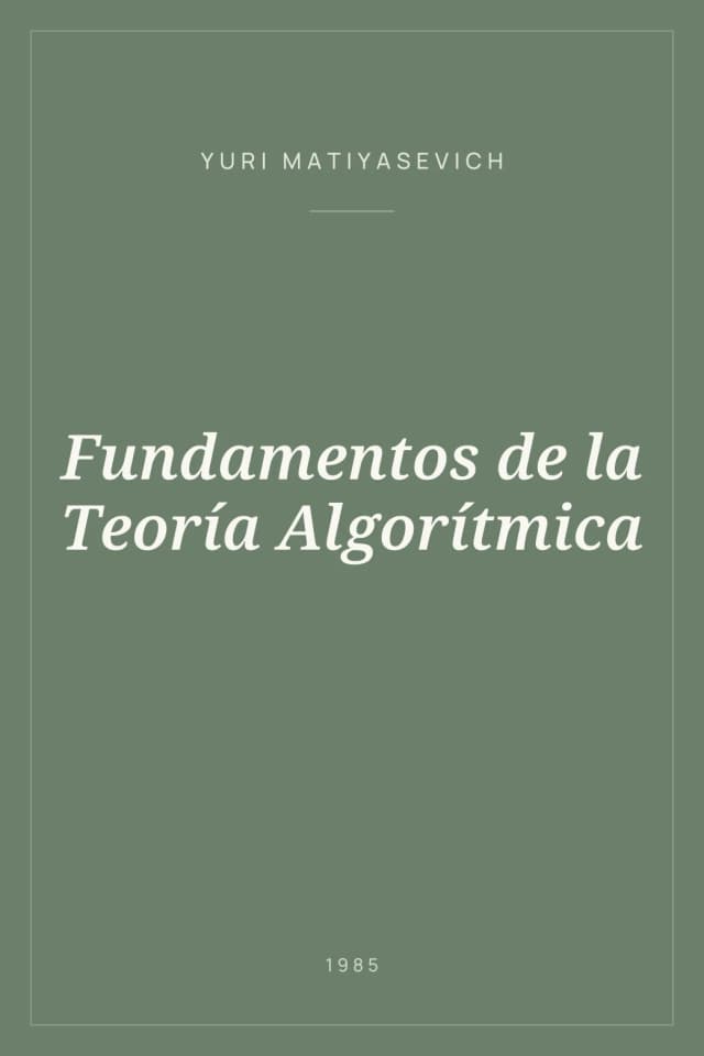 Portada de Fundamentos de la Teoría Algorítmica