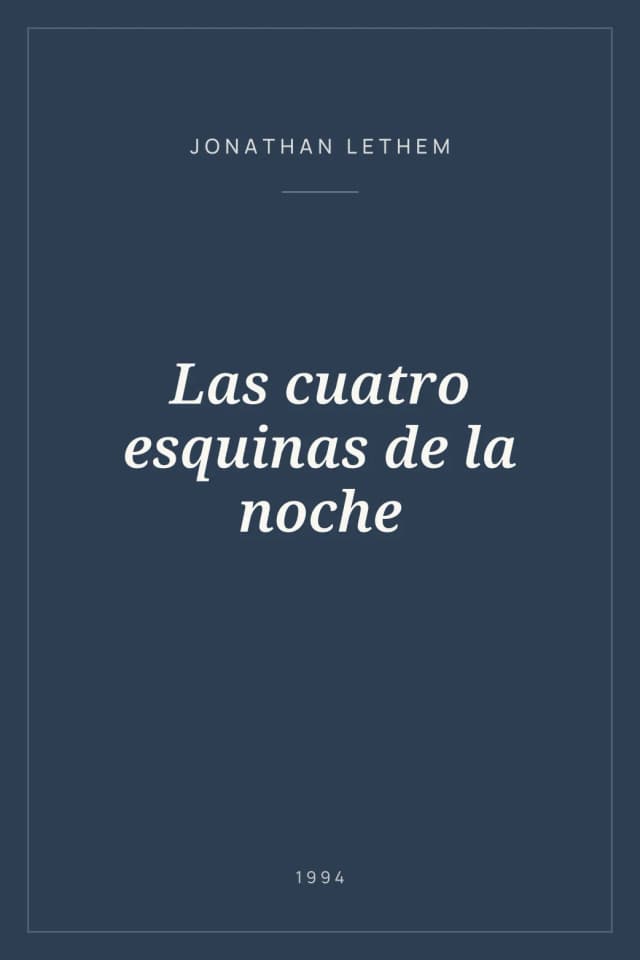 Portada de Las cuatro esquinas de la noche
