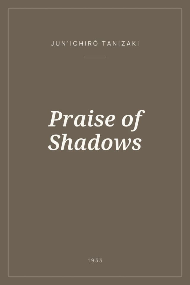 Portada de Praise of Shadows