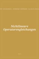 Portada de Nichtlineare Operatorengleichungen