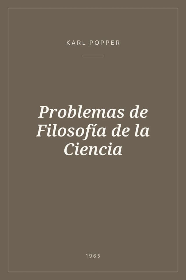 Portada de Problemas de Filosofía de la Ciencia