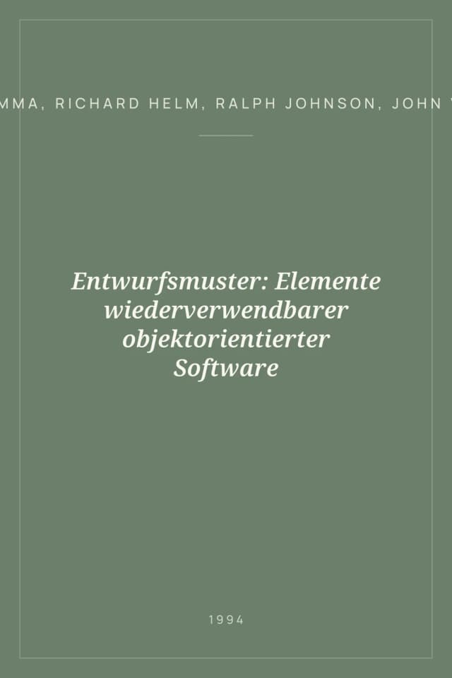 Portada de Entwurfsmuster: Elemente wiederverwendbarer objektorientierter Software