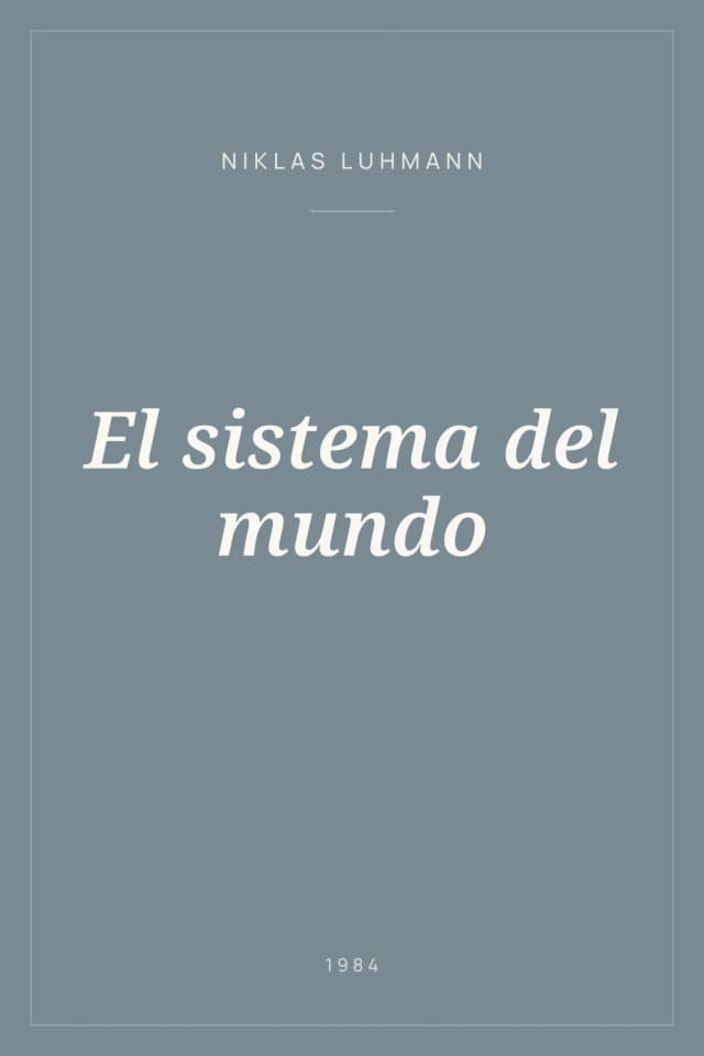 Portada de El sistema del mundo