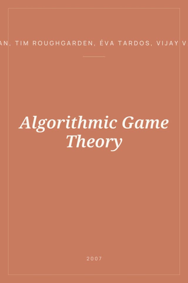 Portada de Algorithmic Game Theory