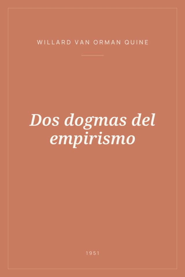 Portada de Dos dogmas del empirismo
