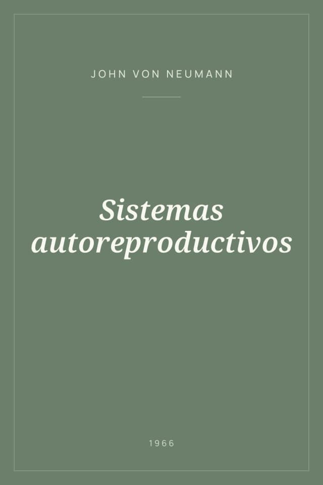 Portada de Sistemas autoreproductivos